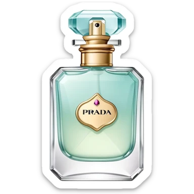 Spring transparent pastel colored Prada perfume sticker
