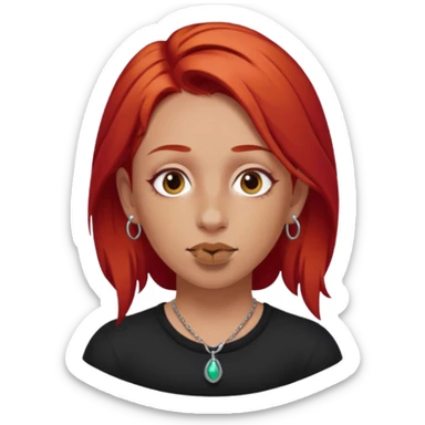 Triathlon Mhairi red hair septum pierced sticker