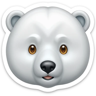 Puedes hacer un oso polar el cual este con un ojo cerrado y el otro abierto  sticker