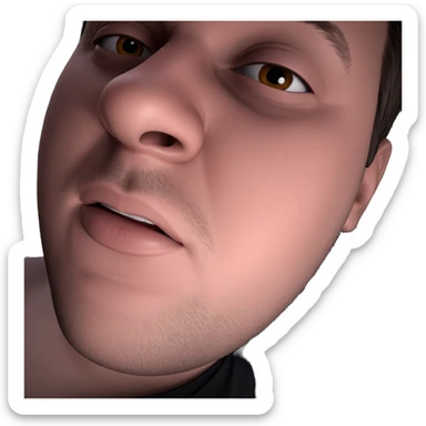 realistic portrait of a man sticker