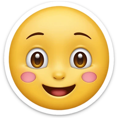 Emotional cute face emoji sticker