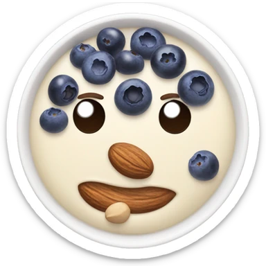 Porridge with blueberries and nuts sticker