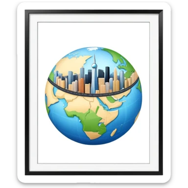 South korea to sydeny to newyork in global sticker