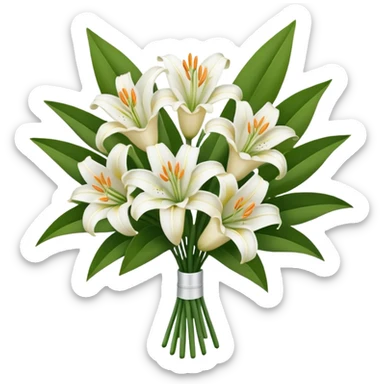 Big white bouquet of Lillie’s  sticker
