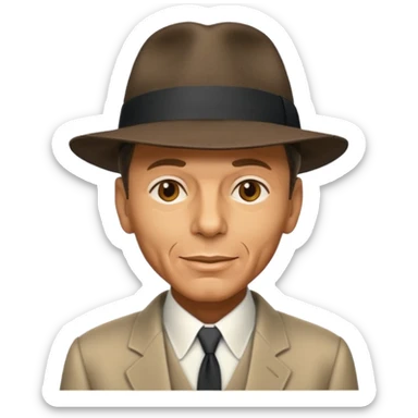 frank sinatra hat sticker