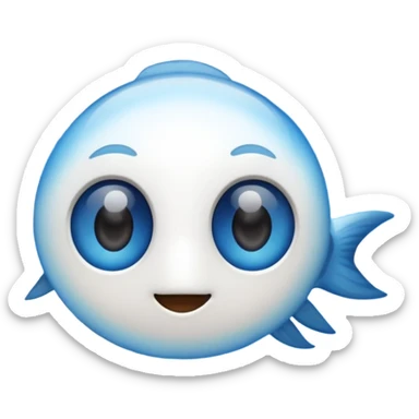 blue sky with many clouds, fish eye lens effect sticker