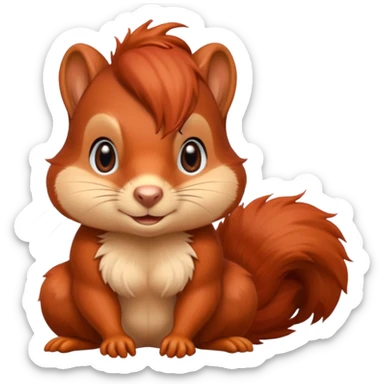 emoji Realistic sexy red Mama squirrel sticker