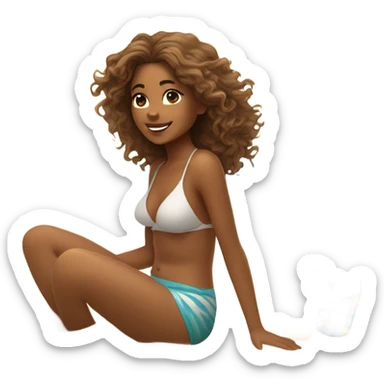 Beach girl asthetick sticker