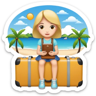 travel aesthetic girl sticker