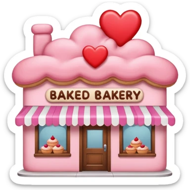 Cute pink Bakery sticker