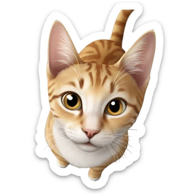 realistic cat focused on viewer sticker
