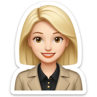 Stylish fashion female sticker