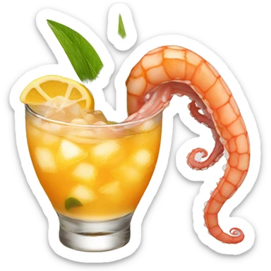coctel de camarón y pulpo sticker