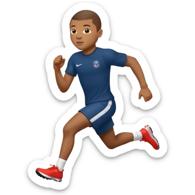 Mbappe running fast sticker