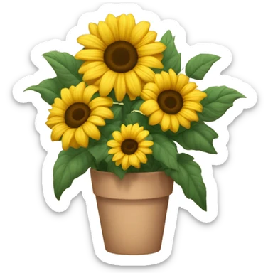 Ramo de rosas y girasoles  sticker