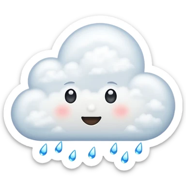 cloud with sparkles  sticker