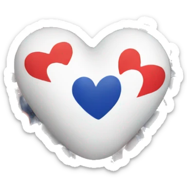 heart but there is a french flag inside sticker