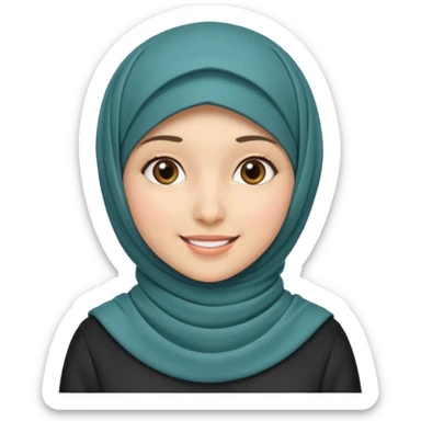 Girl hijab stand sticker
