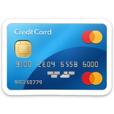 3D icon of a credit card–style corporate card, with a clear highlight in #FF3D00, minimal and high-end. sticker