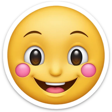 cartoon winking emoji with smile, colorful and cheerful, no text, suitable for WhatsApp and Instagram sticker