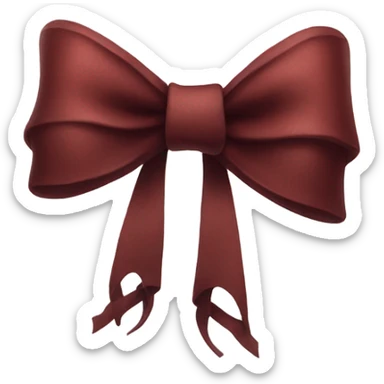 Dark red bow sticker