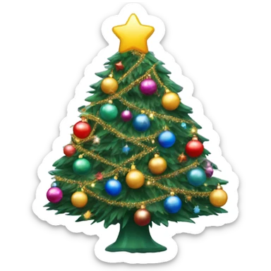 Christmas tree sticker