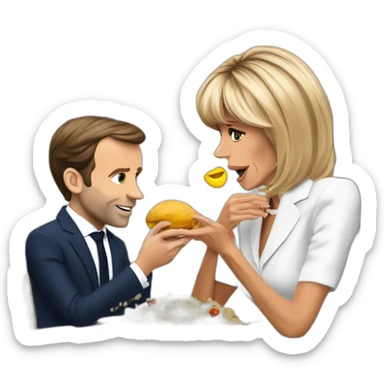 Macron qui mange Brigitte macron sticker