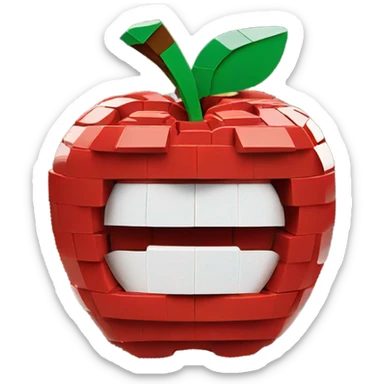 Apple logo made of Lego  sticker