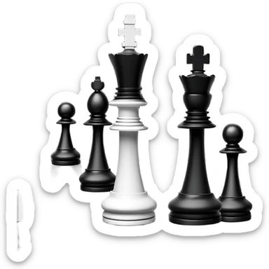 chess board with strictly black and white squares only, no other colors, no chess pieces, just alternating black and white squares sticker