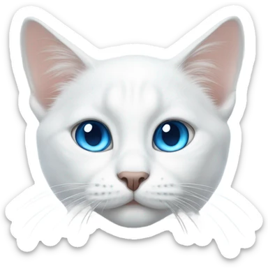 White cats with blue eyes  sticker