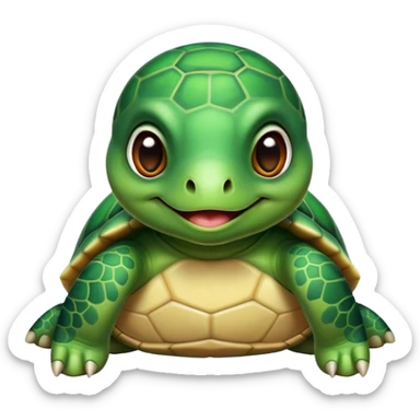 Una tortuga cute sticker
