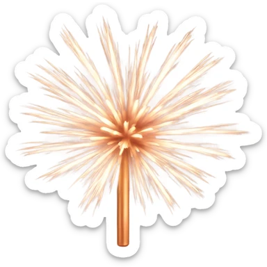 Rose gold color fireworks sticker