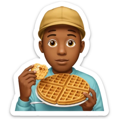 tyler the creator holding waffle sticker