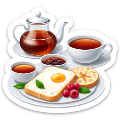 Turkish breakfast with Turkish tea beautiful finish sticker