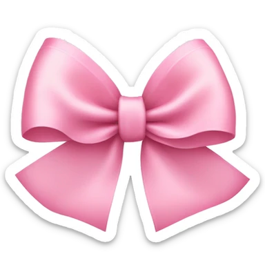 light pink ribbon bow sticker