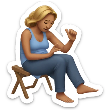 Mother stubbing her toe sticker