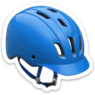 Blue Bicycle Helmet sticker