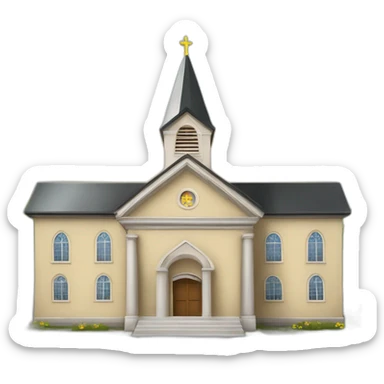 Je veux l’emoji d’une école avec une église dedans  sticker
