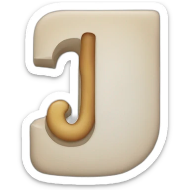 Letter J sticker