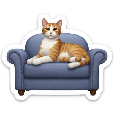 cat on sofa sticker