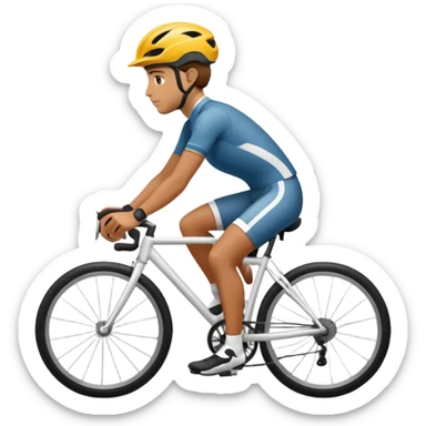 Person on cyclist sticker