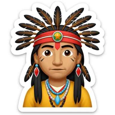 An small respectfull apache indian flagapache indian emoji respectful sticker