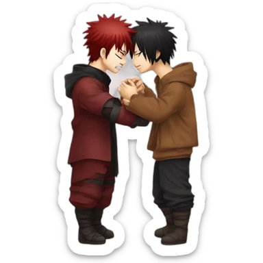 Gaara-kiss-sasuke sticker