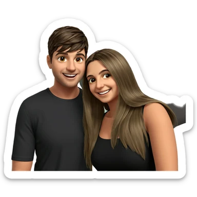 happy couple sharing a moment sticker