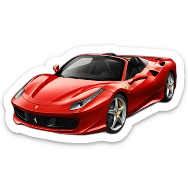 Red Ferrari cars sticker