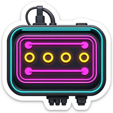 neon cyberpunk signboard  sticker