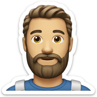 man with a beard shows like sticker