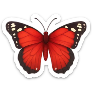 red butterfly sticker