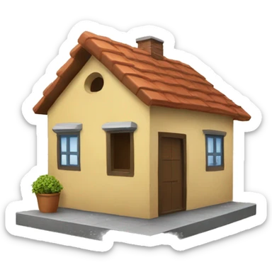Mano emoji sosteniendo una casa. sticker
