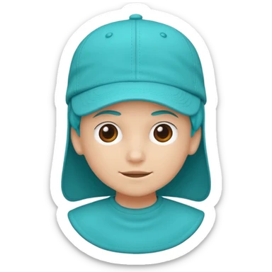Turquoise Cap sticker